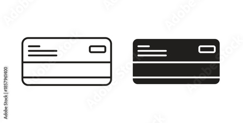 Credit card icons. EPS 10. Graphic icon vector designs