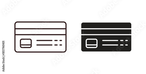 Credit card icons. EPS 10. Graphic icon vector designs