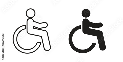 Disable icons. EPS 10. Graphic icon vector designs
