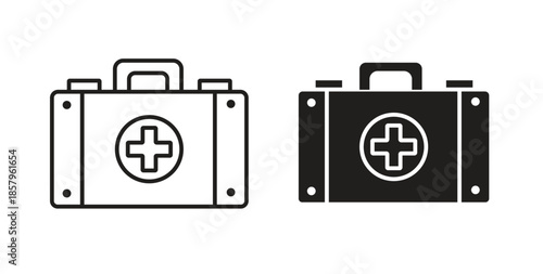 Doctor bag icons. EPS 10. Graphic icon vector designs