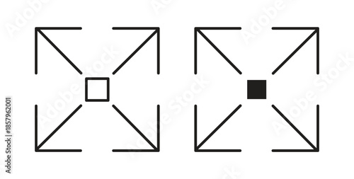 Expand icons. EPS 10. Graphic icon vector designs