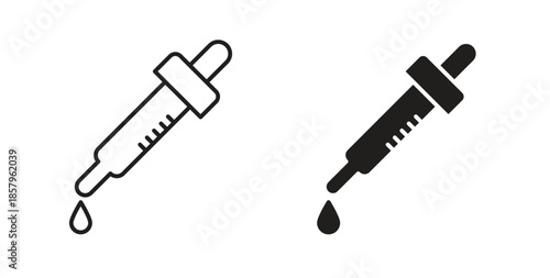 Eye dropper icons. EPS 10. Graphic icon vector designs