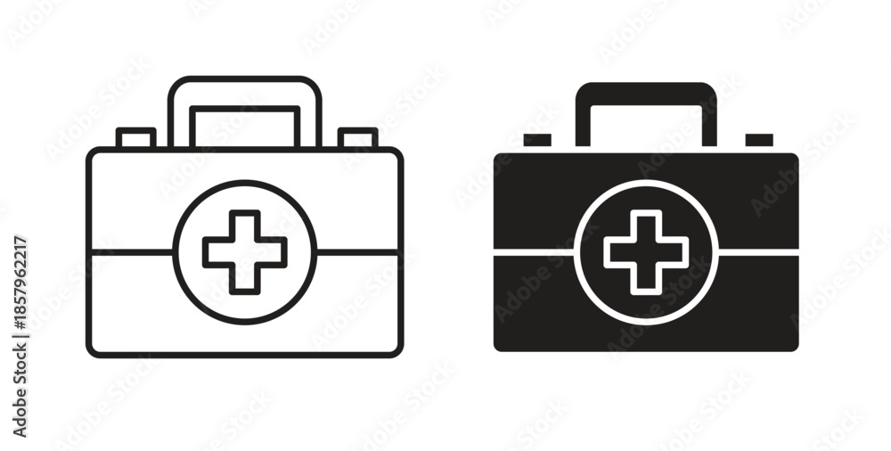 Fototapeta premium First aid icons. EPS 10. Graphic icon vector designs