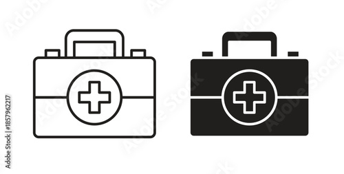 First aid icons. EPS 10. Graphic icon vector designs