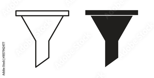 Funnel icons. EPS 10. Graphic icon vector designs
