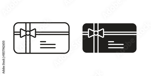 Gift card icons. EPS 10. Graphic icon vector designs
