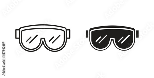 Goggles icons. EPS 10. Graphic icon vector designs