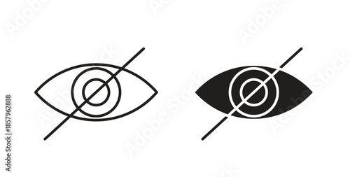 Hide icons. EPS 10. Graphic icon vector designs