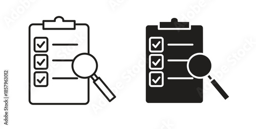 Inspection icons. EPS 10. Graphic icon vector designs