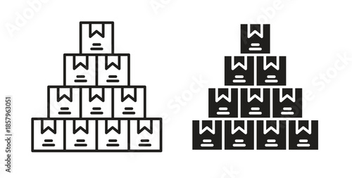 Inventory icons. EPS 10. Graphic icon vector designs