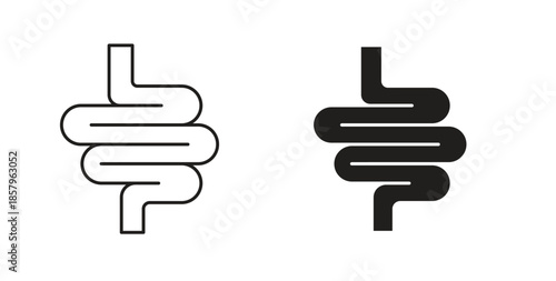 Intestine icons. EPS 10. Graphic icon vector designs