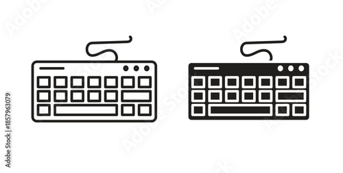 Keyboard icons. EPS 10. Graphic icon vector designs