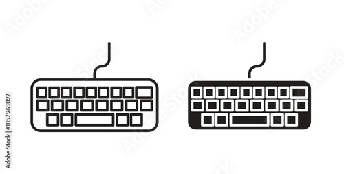 Keyboard icons. EPS 10. Graphic icon vector designs