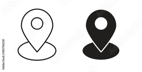 Location pin icons. EPS 10. Graphic icon vector designs