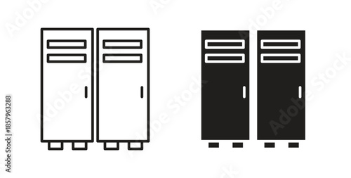 Lockers icons. EPS 10. Graphic icon vector designs