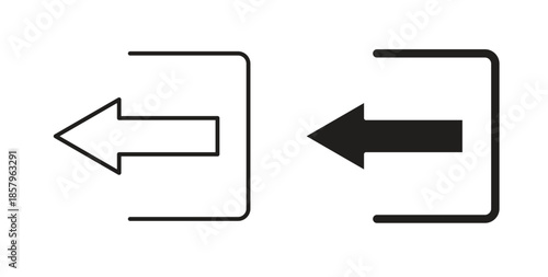 Log out icons. EPS 10. Graphic icon vector designs