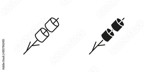 Marshmallow icons. EPS 10. Graphic icon vector designs