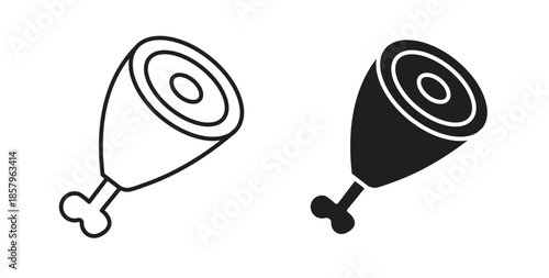 Meat icons. EPS 10. Graphic icon vector designs