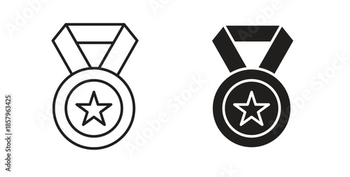 Medal icons. EPS 10. Graphic icon vector designs