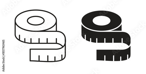 Meter tape icons. EPS 10. Graphic icon vector designs