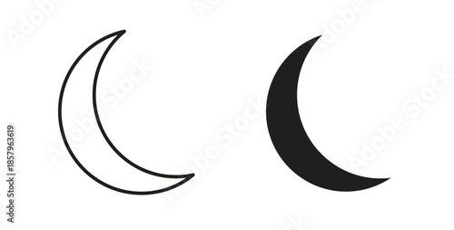 Moon icons. EPS 10. Graphic icon vector designs