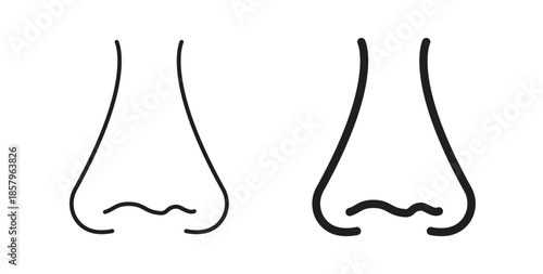 Nose icons. EPS 10. Graphic icon vector designs