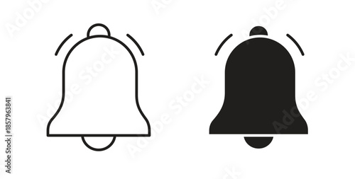 Notification bell icons. EPS 10. Graphic icon vector designs