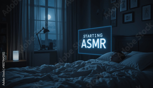Obraz na płótnie deep sleeping with ASMR