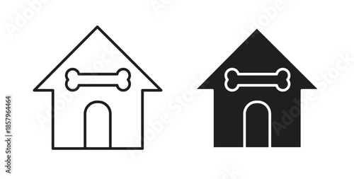 Pet house icons. EPS 10. Graphic icon vector designs