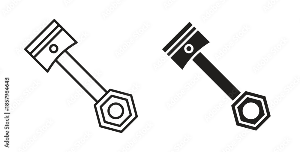 Obraz premium Piston icons. EPS 10. Graphic icon vector designs