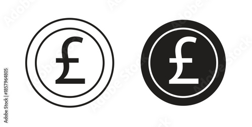 Pound icons. EPS 10. Graphic icon vector designs