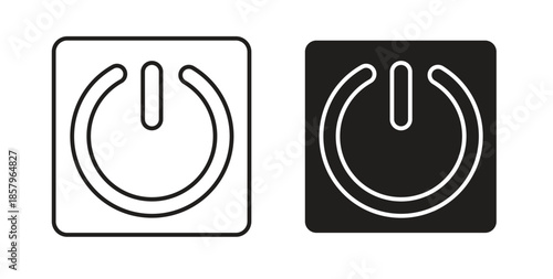 Power button icons. EPS 10. Graphic icon vector designs