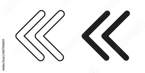 Previous arrow icons. EPS 10. Graphic icon vector designs