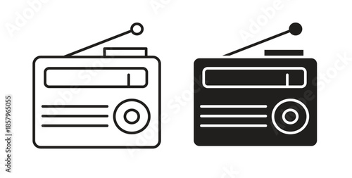 Radio icons. EPS 10. Graphic icon vector designs