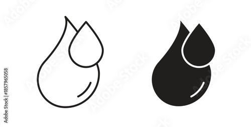 Raindrops icons. EPS 10. Graphic icon vector designs
