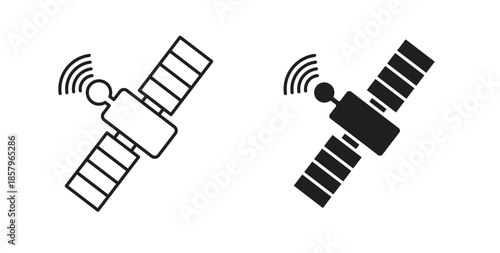 Satellite icons. EPS 10. Graphic icon vector designs