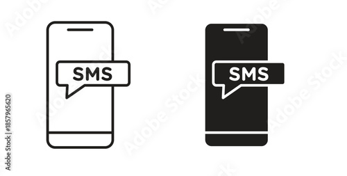 SMS icons. EPS 10. Graphic icon vector designs