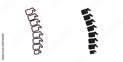 Spine icons. EPS 10. Graphic icon vector designs