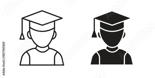 Student icons. EPS 10. Graphic icon vector designs