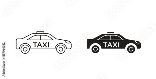 Taxi icons. EPS 10. Graphic icon vector designs
