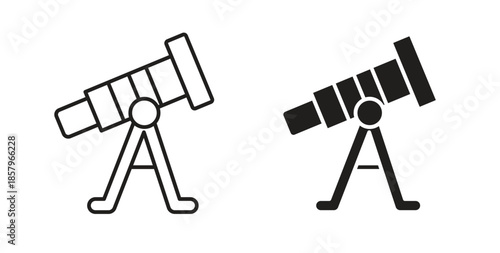 Telescope icons. EPS 10. Graphic icon vector designs