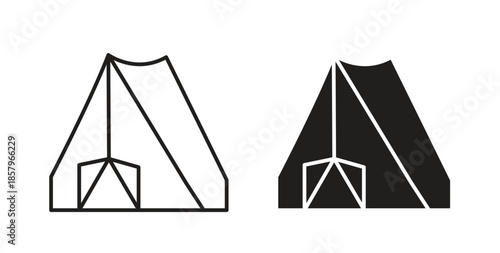 Tent icons. EPS 10. Graphic icon vector designs