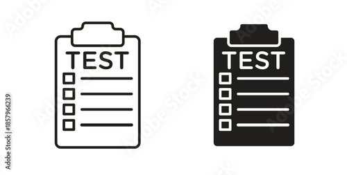 Test icons. EPS 10. Graphic icon vector designs