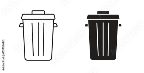 Trash Bin icons. EPS 10. Graphic icon vector designs