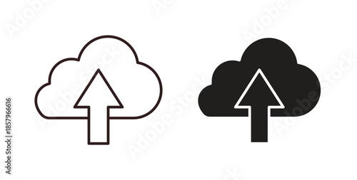 Upload to Cloud icons. EPS 10. Graphic icon vector designs