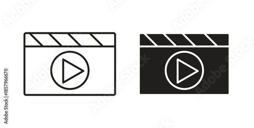 Video icons. EPS 10. Graphic icon vector designs