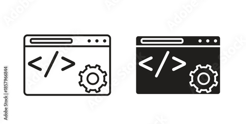 Web development icons. EPS 10. Graphic icon vector designs