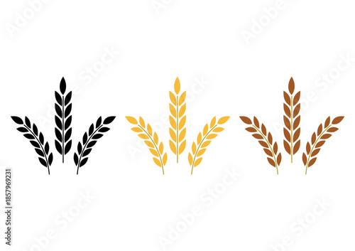 Wheat Ear Icon Vector Agriculture Symbol Stock Illustration