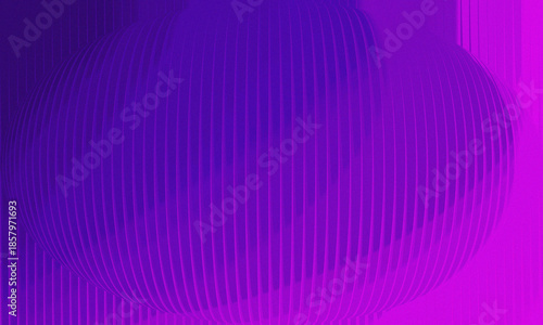 Abstract 3D Purple Ellipsoid with Vertical Ribbed Texture and Pink Diagonal Light Effects
