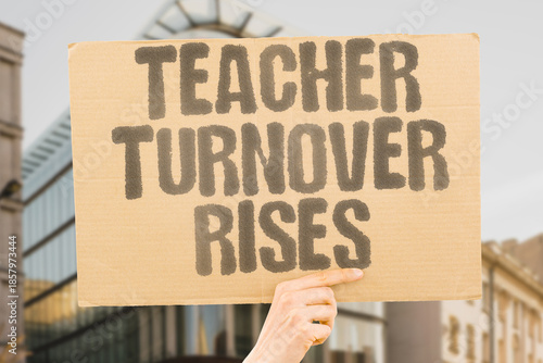Wallpaper Mural "Teacher Turnover Rises" Frequent staff changes disrupt continuity. TEACHERS.TURNOVER.GLOBAL.EDUCATION.STABILITY. Torontodigital.ca